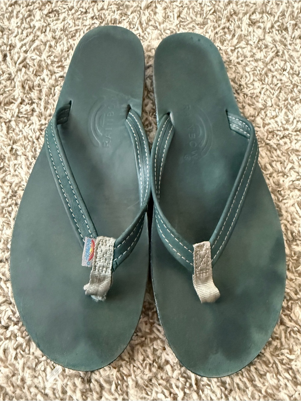 Rainbow Single Layer Premium Leather Sandal | Arch Support | 1/2” Narrow Strap
